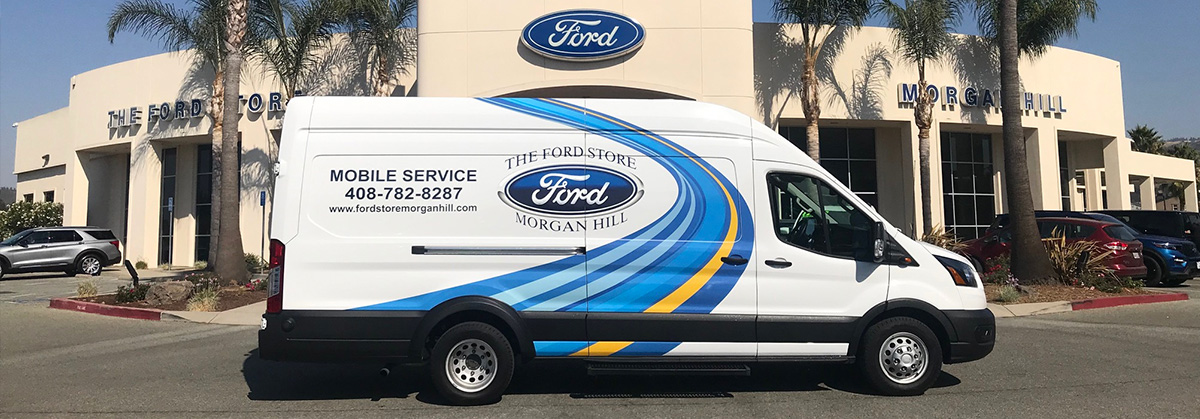 Side profile of The Ford Store Morgan Hill Mobile Service Van